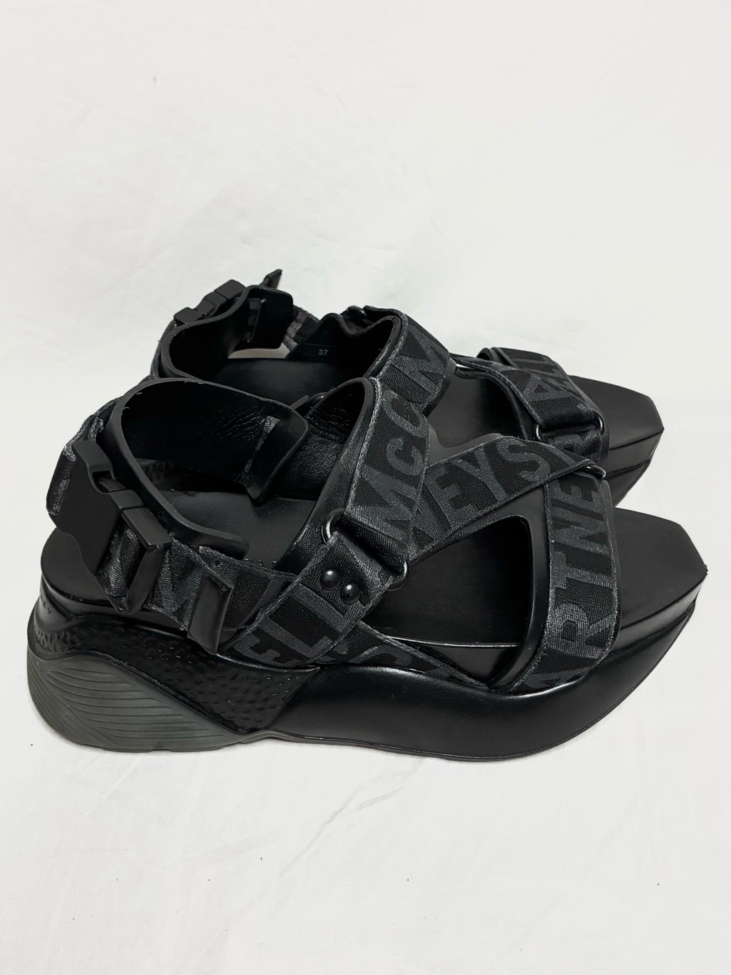 Stella Mccartney Logo Strap Platform Sandals